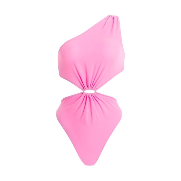 AGUA BENDITA Bloom ross solid one piece in pink Large - Picture 8 of 13